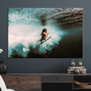 Vibrant Aquatic Motion Wall Art Canvas Print – Framed