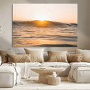 Calm Water Wall Art – Framed Sunset Waves Canvas Artwork, by MyGreatCanvas | Canvas Wall Art Prints | Photo Prints & Wall Decor