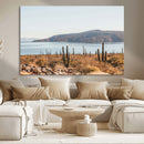 Desert Lake Wall Art – Framed Cactus Mountain Canvas by MyGreatCanvas | Canvas Wall Art Prints | Photo Prints & Wall Decor
