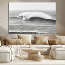 Monochrome Seascape Wall Art Canvas Print – Framed Surf Wave by MyGreatCanvas | Canvas Wall Art Prints | Photo Prints & Wall Decor