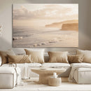 Misty Coastal Wall Art Canvas Print – Framed Golden Sunset by MyGreatCanvas | Canvas Wall Art Prints | Photo Prints & Wall Decor