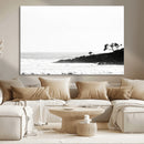 Surfer Cliffs Wall Art Canvas Print – Framed Black White by MyGreatCanvas | Canvas Wall Art Prints | Photo Prints & Wall Decor
