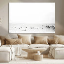 Monochrome Swimming Wall Art Canvas Print – Framed Ocean by MyGreatCanvas | Canvas Wall Art Prints | Photo Prints & Wall Decor