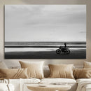 Motorcycle Beach Wall Art Canvas Print – Framed Vintage by MyGreatCanvas | Canvas Wall Art Prints | Photo Prints & Wall Decor
