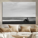 Motorcycle Beach Wall Art Canvas Print – Framed Vintage by MyGreatCanvas | Canvas Wall Art Prints | Photo Prints & Wall Decor