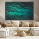 Ocean Surf Wall Art Canvas Print – Framed Vibrant Blue by MyGreatCanvas | Canvas Wall Art Prints | Photo Prints & Wall Decor