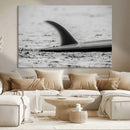 Black White Surfboard Wall Art Canvas Print – Framed by MyGreatCanvas | Canvas Wall Art Prints | Photo Prints & Wall Decor