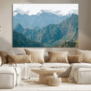 Misty Mountain Wall Art Canvas Print – Framed Cloudy Andean by MyGreatCanvas | Canvas Wall Art Prints | Photo Prints & Wall Decor