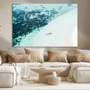 Minimal Beach Wall Art Canvas Print – Framed Ocean Swimming by MyGreatCanvas | Canvas Wall Art Prints | Photo Prints & Wall Decor