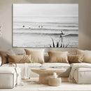 Surfer Silhouette Wall Art – Framed Calm Ocean Canvas by MyGreatCanvas | Canvas Wall Art Prints | Photo Prints & Wall Decor