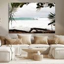 Tropical Surf Wall Art Canvas Print – Framed Palm Tree View by MyGreatCanvas | Canvas Wall Art Prints | Photo Prints & Wall Decor