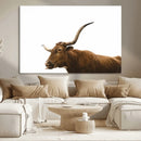 Longhorn Cow Wall Art Canvas Print – Framed Western Animal by MyGreatCanvas | Canvas Wall Art Prints | Photo Prints & Wall Decor
