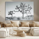 Joshua Tree Wall Art Canvas Print – Framed Black White