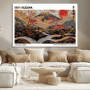 Modern Japanese Wall Art Canvas Print – Framed Abstract