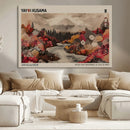 Modern Japanese Wall Art Canvas Print – Framed Abstract