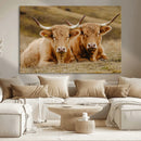 Highland Cow Wall Art Canvas Print – Framed Rustic Animal by MyGreatCanvas | Canvas Wall Art Prints | Photo Prints & Wall Decor
