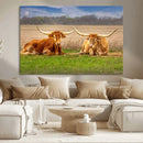 Longhorn Wall Art Canvas Print – Framed Cozy Ranch Vibes by MyGreatCanvas | Canvas Wall Art Prints | Photo Prints & Wall Decor