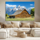 Mountain Barn Scene Wall Art Canvas Print – Framed Rustic by MyGreatCanvas | Canvas Wall Art Prints | Photo Prints & Wall Decor