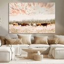 Cow Herd Wall Art Canvas Print – Framed Farmhouse Cattle by MyGreatCanvas | Canvas Wall Art Prints | Photo Prints & Wall Decor