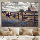 Texas Longhorn Canvas Wall Art Print – Framed Rustic Barn by MyGreatCanvas | Canvas Wall Art Prints | Photo Prints & Wall Decor