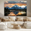 Mountain Sunset Wall Art Canvas Print – Framed Alpine by MyGreatCanvas | Canvas Wall Art Prints | Photo Prints & Wall Decor