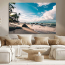 Tropical Beach Wall Art Canvas Print – Framed Ocean Waves