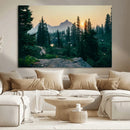 Mountain Wall Art Canvas Print – Framed Forest Serenity