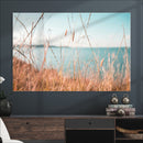 Coastal Grass Landscape Wall Art Canvas Print – Golden