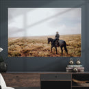 Cowboy Wall Art Canvas Print – Framed Western Rustic Ranch