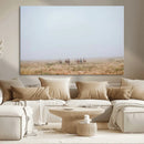 Foggy Plains Wall Art Canvas Print – Framed Horseback Riders by MyGreatCanvas | Canvas Wall Art Prints | Photo Prints & Wall Decor
