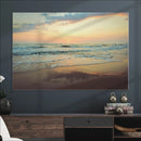 Sunset Seascape Wall Art Canvas Print – Framed Pastel Ocean