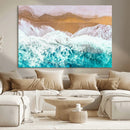 Aerial Beach Wall Art Canvas Print – Framed Ocean Waves by MyGreatCanvas | Canvas Wall Art Prints | Photo Prints & Wall Decor