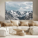 Snowy Peaks Wall Art Canvas Print – Alpine Wilderness