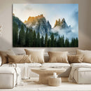 Wilderness Wall Art Canvas Print – Misty Forest Nature
