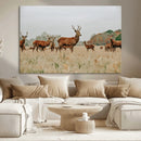 Rustic Deer Wall Art Canvas Print – Autumn Forest Woodland