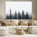 Foggy Forest Wall Art Canvas Print – Framed Misty Pines
