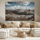Mountain Landscape Wall Art Canvas Print – Framed Snowy