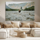 Wild Bison Wall Art Canvas Print, Majestic Mountain Pines by MyGreatCanvas | Canvas Wall Art Prints | Photo Prints & Wall Decor