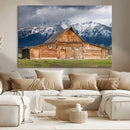 Rustic Wooden Barn Wall Art Canvas Print – Snowy Mountain by MyGreatCanvas | Canvas Wall Art Prints | Photo Prints & Wall Decor