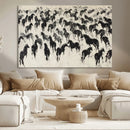 Wild Horse Stampede Wall Art Canvas Print – Monochrome by MyGreatCanvas | Canvas Wall Art Prints | Photo Prints & Wall Decor