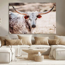 Majestic Texas Longhorn Bull Wall Art Canvas Print – Rustic by MyGreatCanvas | Canvas Wall Art Prints | Photo Prints & Wall Decor