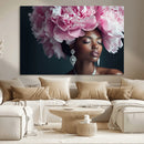 Black Beauty Petal Crown Wall Art Canvas Print – Floral by MyGreatCanvas | Canvas Wall Art Prints | Photo Prints & Wall Decor