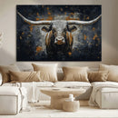 Rustic Longhorn Bull Wall Art Canvas Print – Vintage Western by MyGreatCanvas | Canvas Wall Art Prints | Photo Prints & Wall Decor