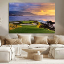 Pebble Beach Golf Wall Art Canvas Print – Iconic Coastal by MyGreatCanvas | Canvas Wall Art Prints | Photo Prints & Wall Decor
