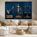 Lady Justice Wall Art Canvas Print – Elegant Gold Legal by MyGreatCanvas | Canvas Wall Art Prints | Photo Prints & Wall Decor