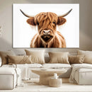 Scottish Highland Cow Canvas Print, Framed Highland Cow