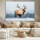 Majestic Elk Snowy Forest Wall Art Canvas Print – Winter by MyGreatCanvas | Canvas Wall Art Prints | Photo Prints & Wall Decor