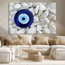 Blue Evil Eye Protection Wall Art Canvas Print – White by MyGreatCanvas | Canvas Wall Art Prints | Photo Prints & Wall Decor