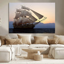 Sailing Ship Wall Art Canvas Print – Sunset Ocean Voyage by MyGreatCanvas | Canvas Wall Art Prints | Photo Prints & Wall Decor