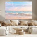 Serene Ocean Waves Wall Art Canvas Print – Pastel Sky Soft by MyGreatCanvas | Canvas Wall Art Prints | Photo Prints & Wall Decor